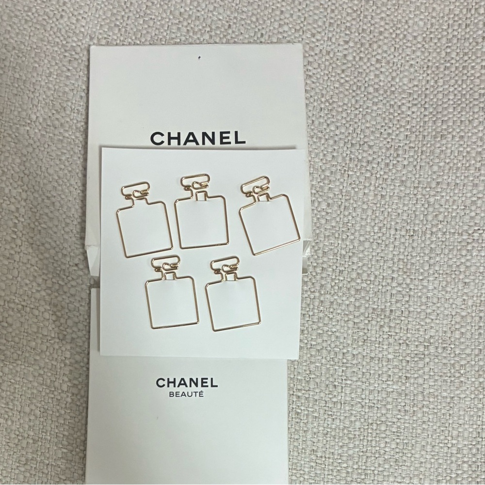 CHANEL Gold Perfume Bottle Paper Clips